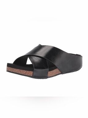Volatile Black Crossover Slide Mule